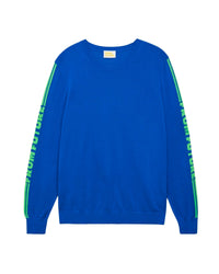 Pull à rayures from future manches en laine mérinos - Crazy Blue