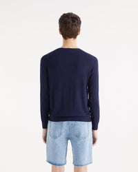 Pull Greetings from future en laine mérinos - Navy