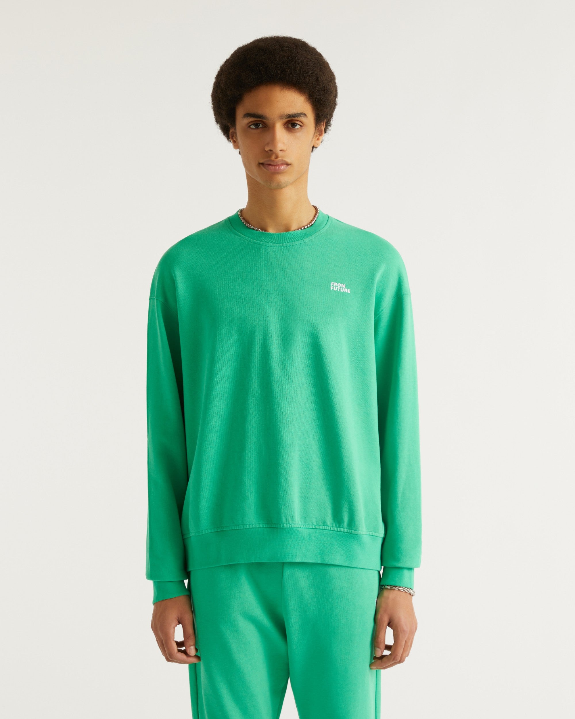 Sweat à col rond oversize - Acid Green