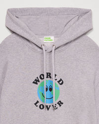 Hoodie World lover - Light Heather Gray