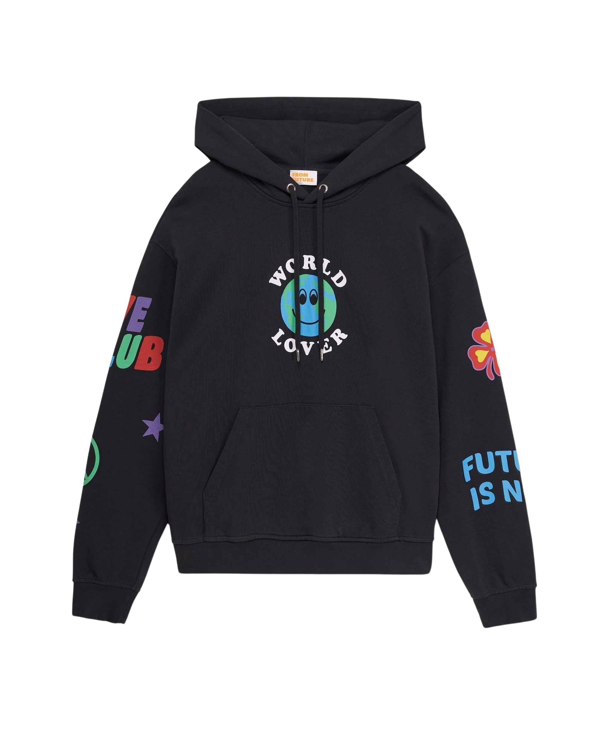 Hoodie World lover - Dark Anthracite