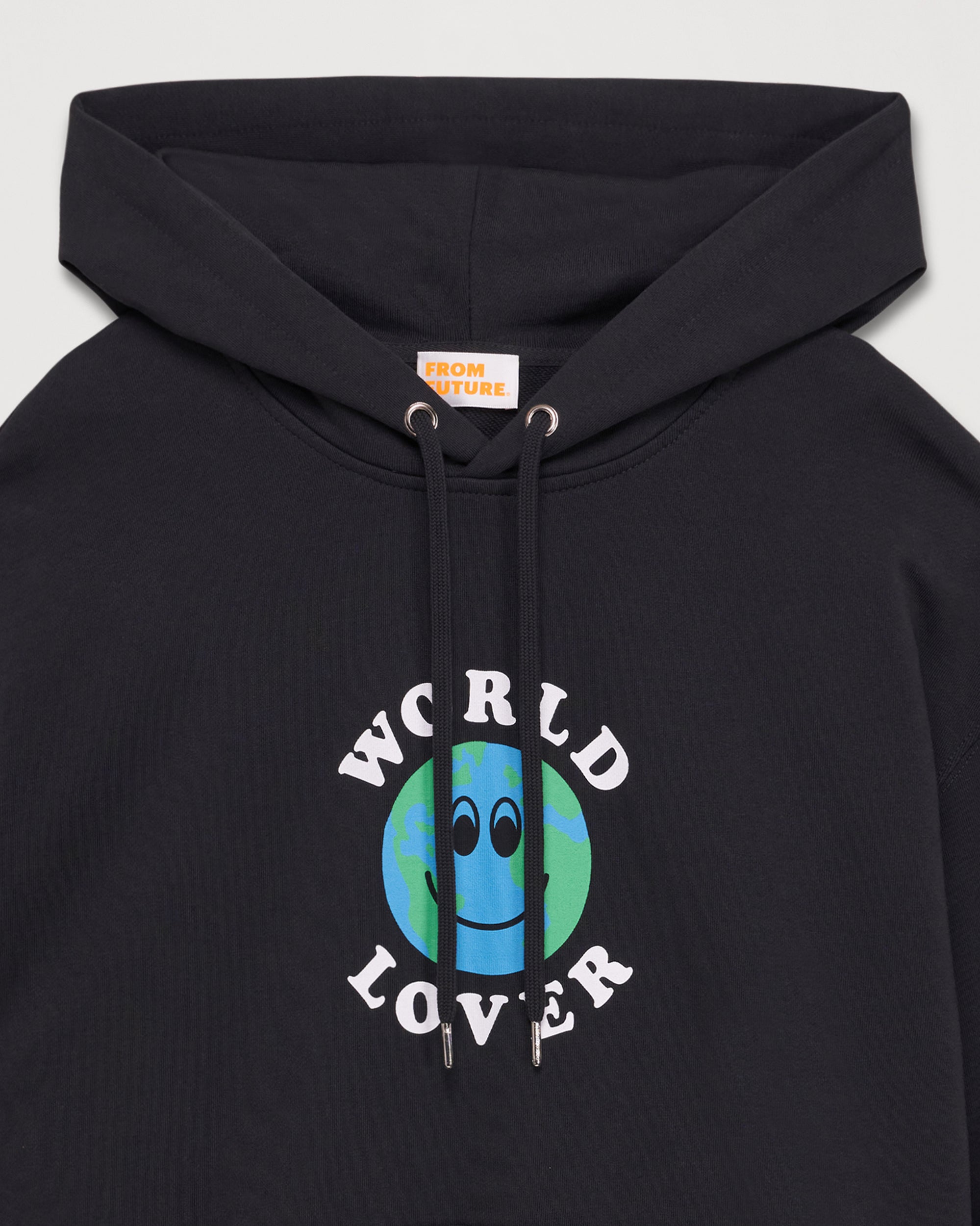 Hoodie World lover - Dark Anthracite