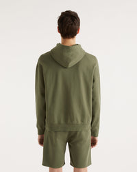 Hoodie à broderie cœur - Khaki