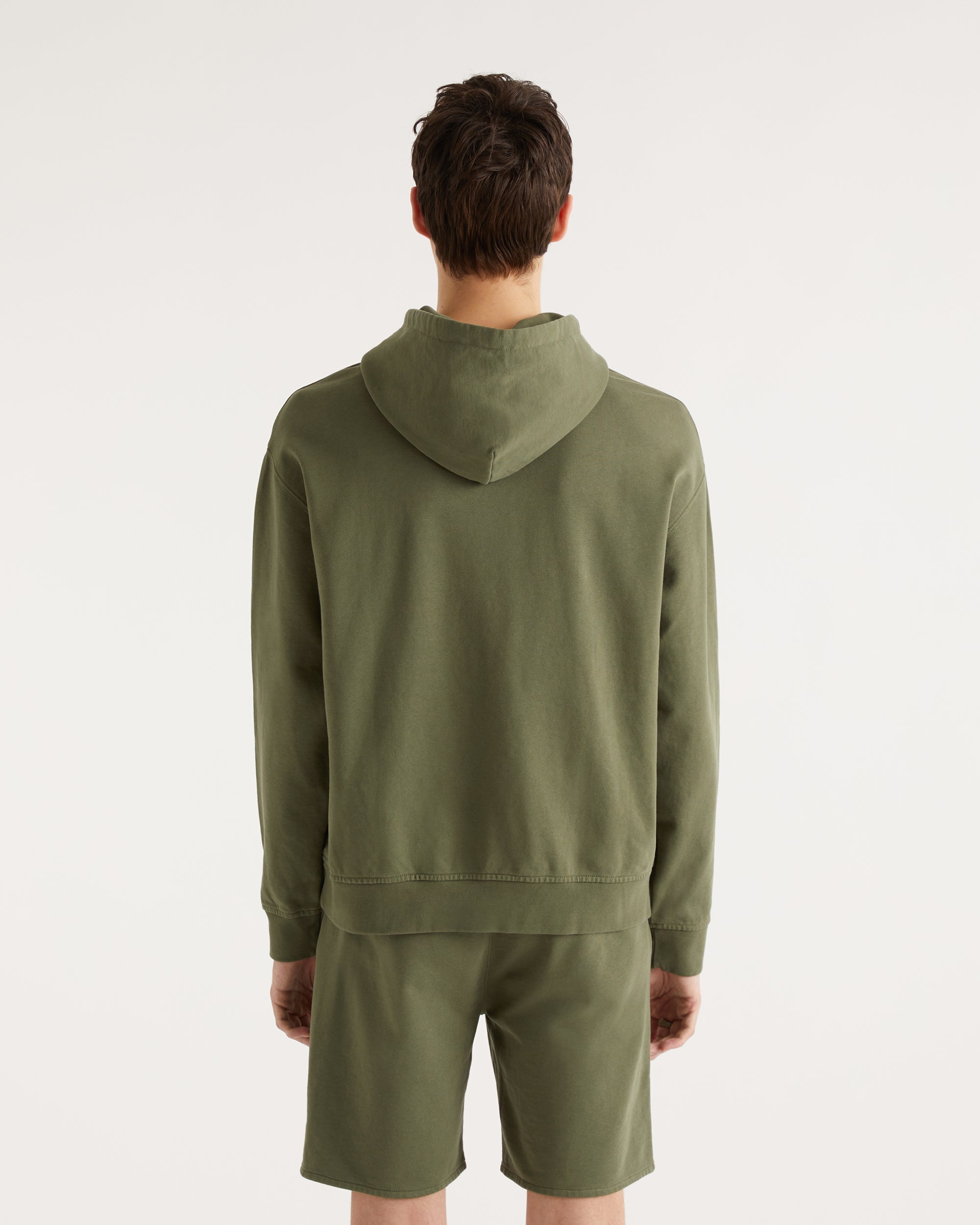 Hoodie à broderie cœur - Khaki