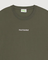 T-shirt à broderie f.u.t.u.r.e - Khaki