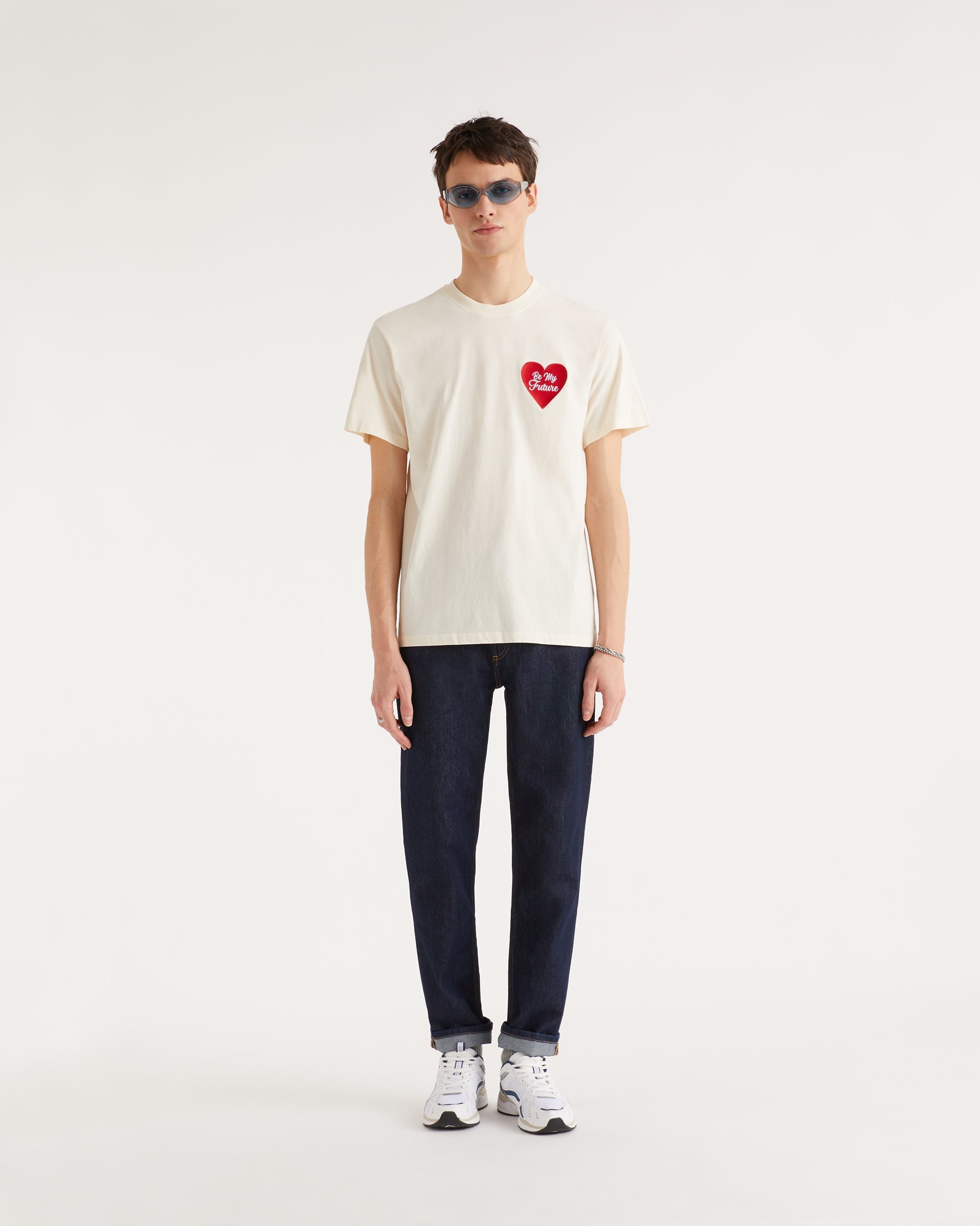 T-shirt oversize Saint valentin à col rond - Desert Sand