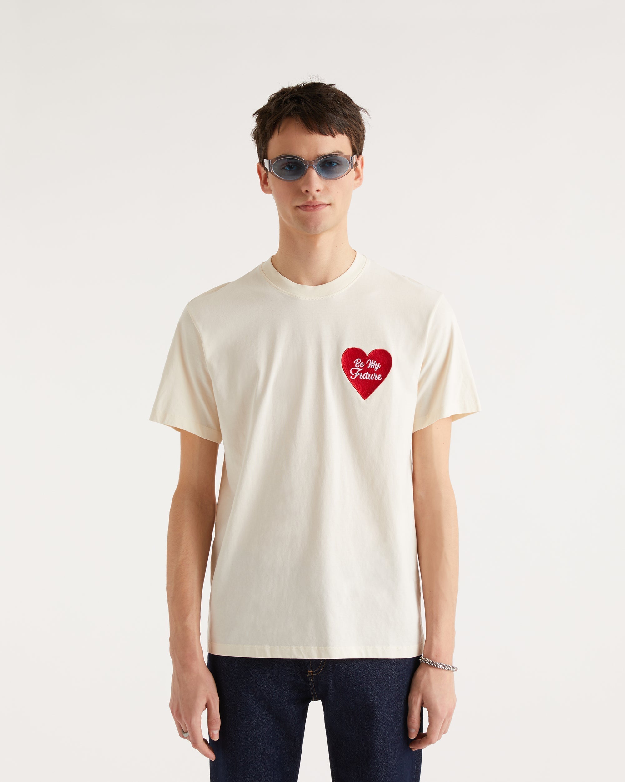 T-shirt oversize Saint valentin à col rond - Desert Sand