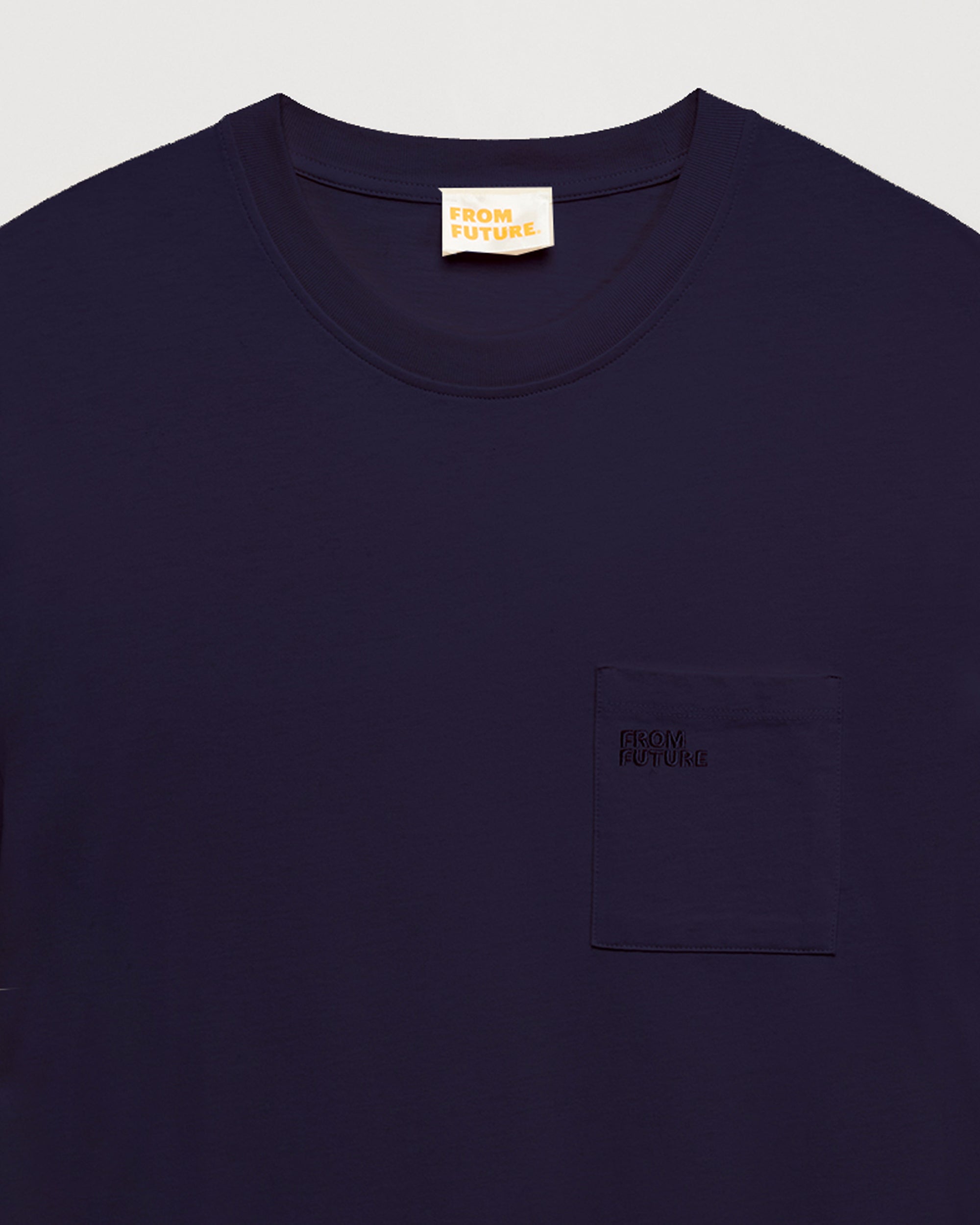 T-shirt à col rond et poche - Navy