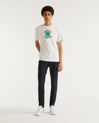 T-shirt World Lover à col rond - White