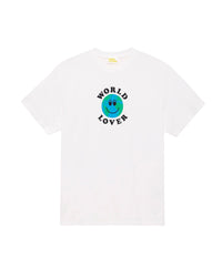 T-shirt World Lover à col rond - White