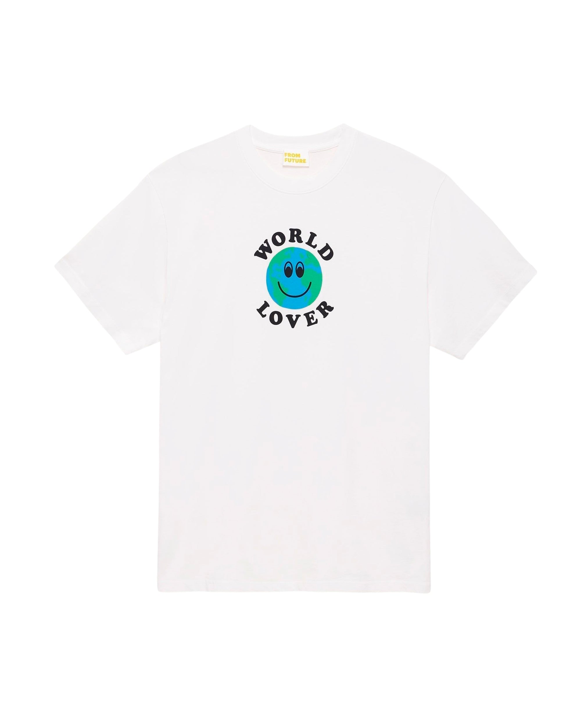 T-shirt World Lover à col rond - White