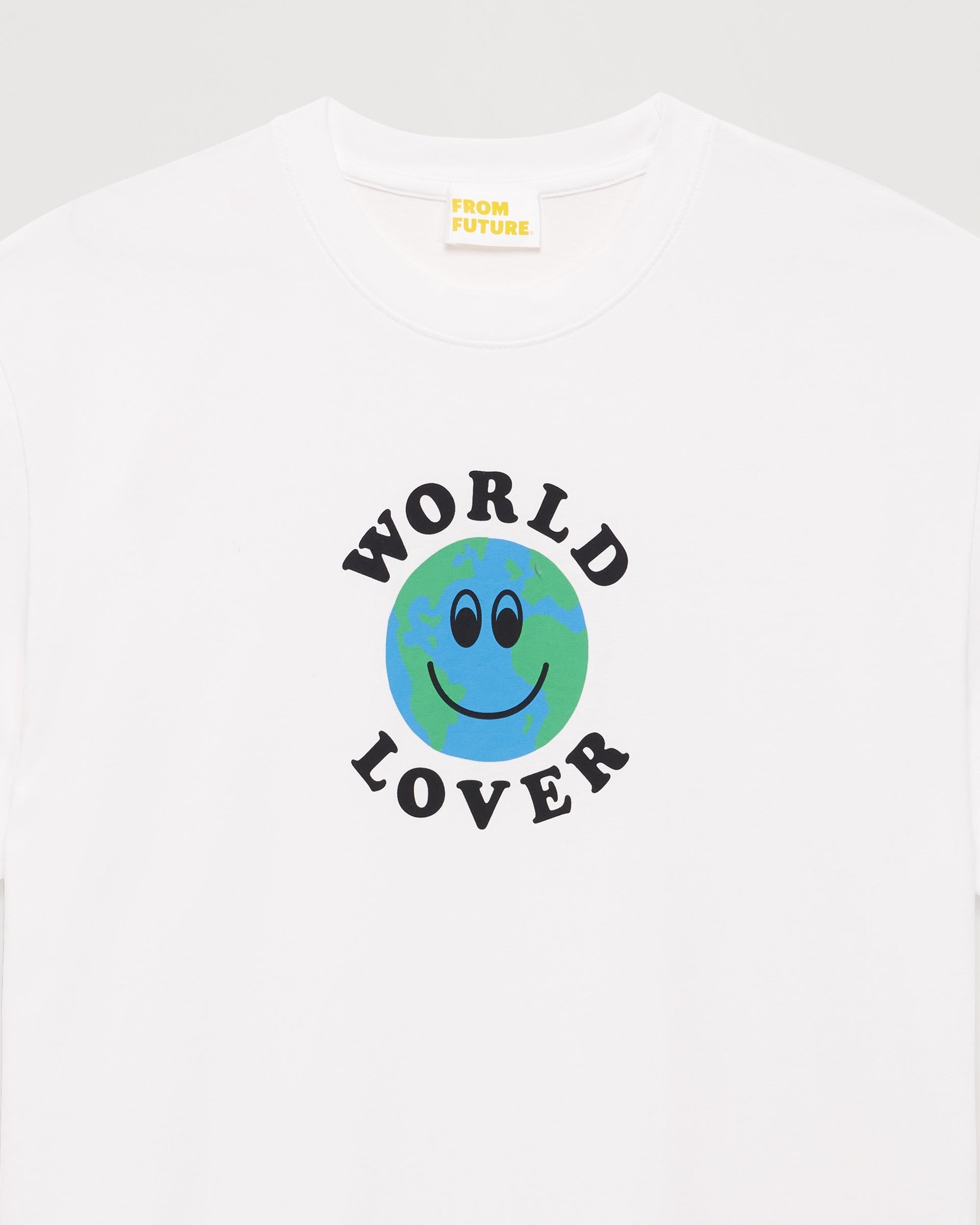 T-shirt World Lover à col rond - White