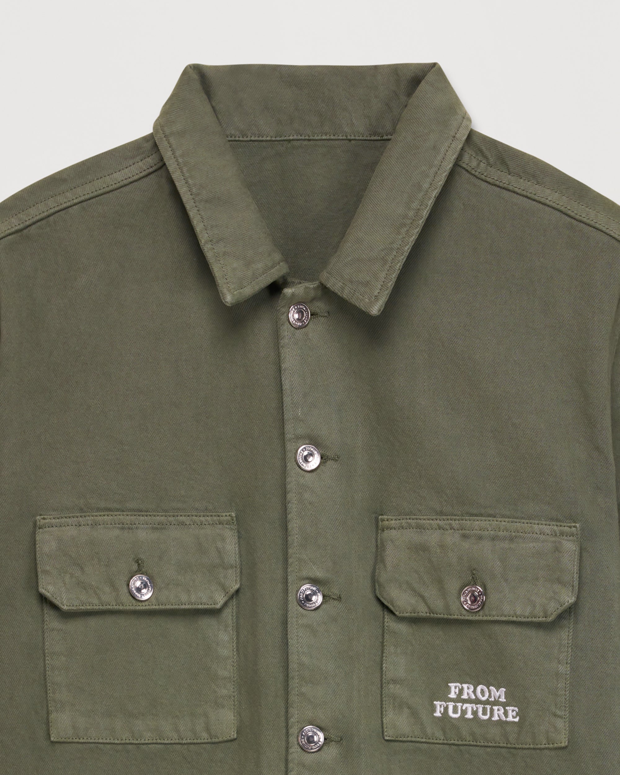Surchemise à broderie From Future - Khaki