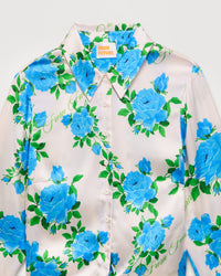 Chemise à manches longues Emma en soie - Big Roses