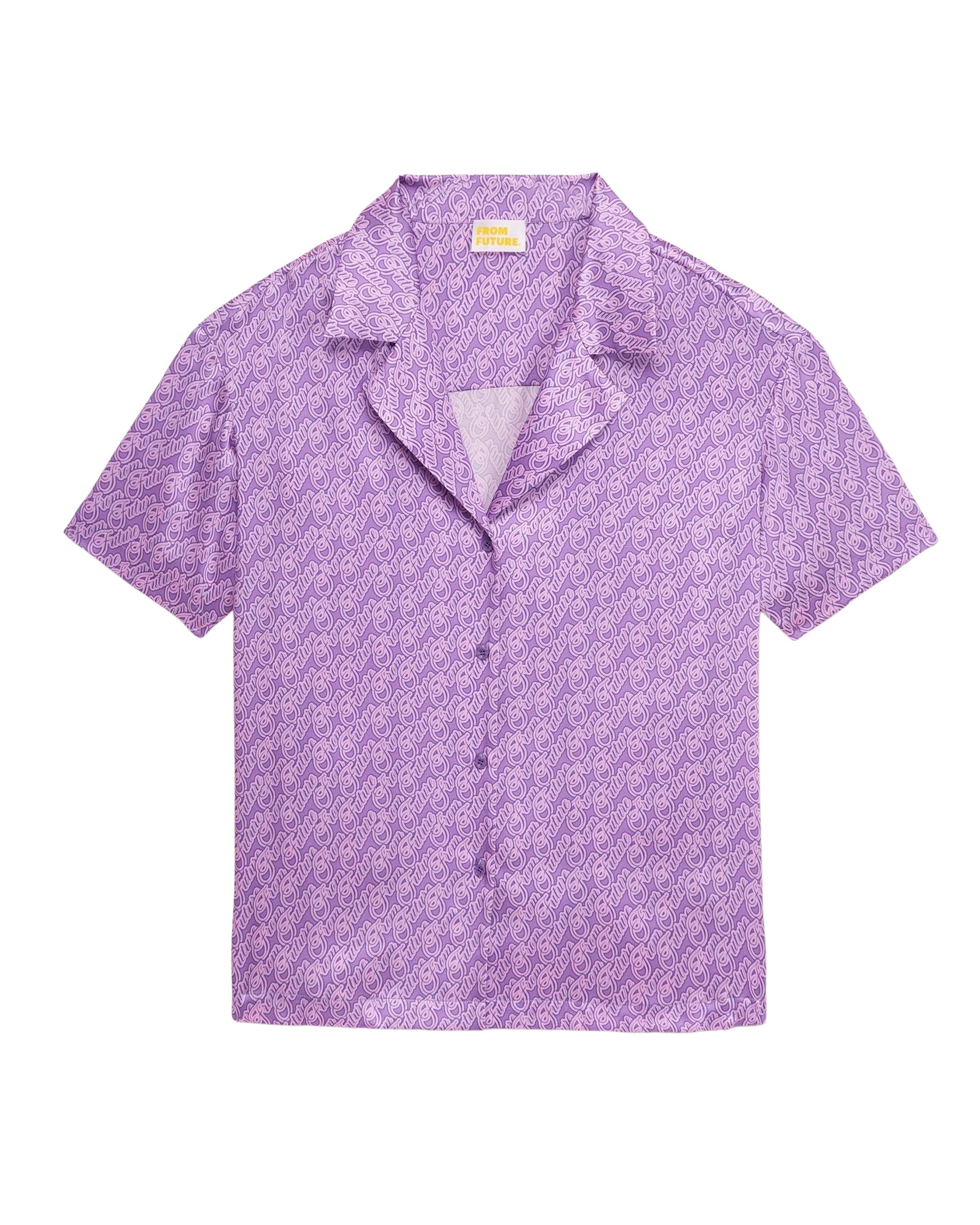 Chemise à manches courtes Lya en soie - Purple Signature