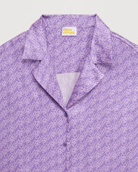 Chemise à manches courtes Lya en soie - Purple Signature
