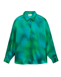Chemise oversize Salome en soie - Dreamy Green