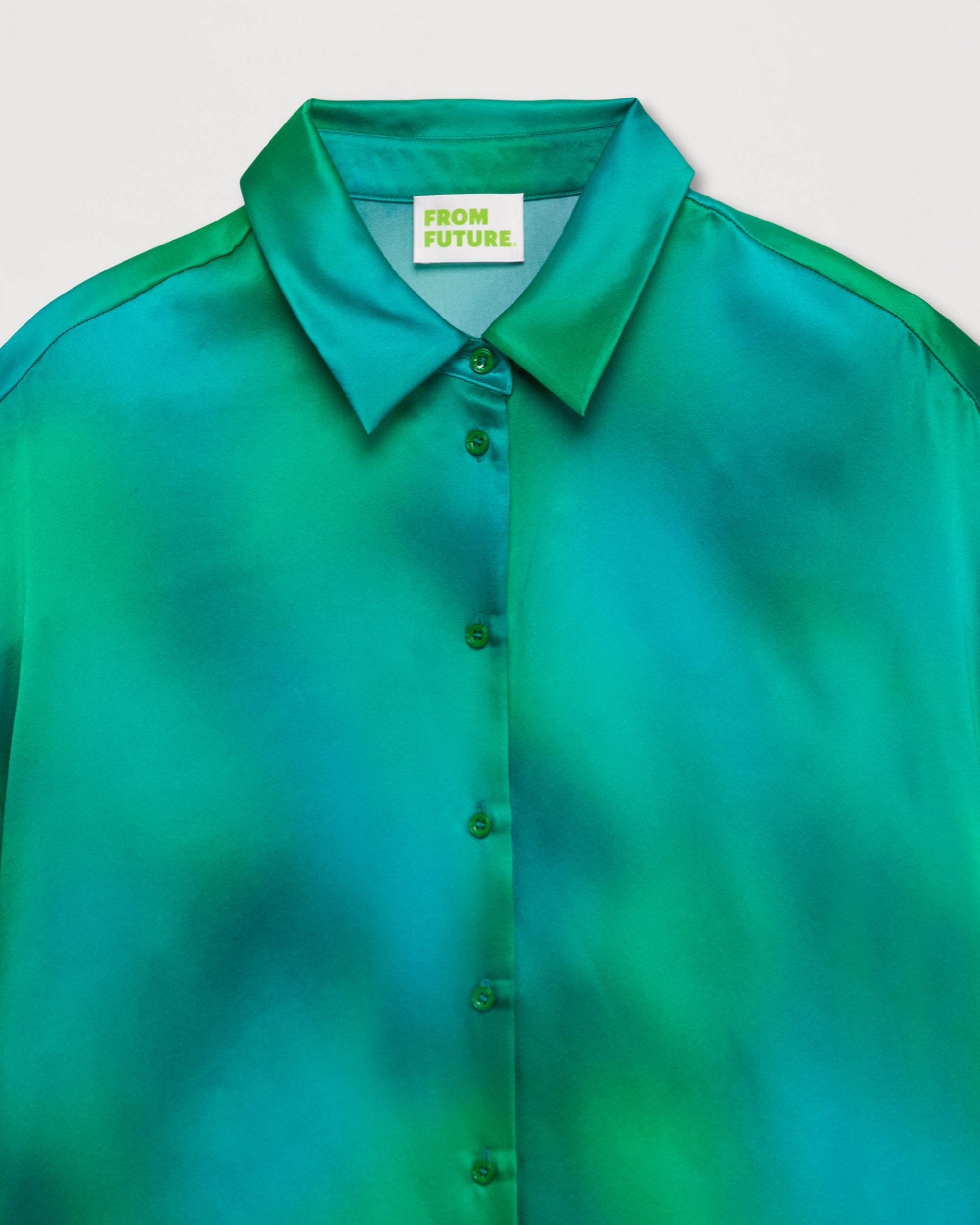 Chemise oversize Salome en soie - Dreamy Green