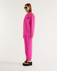Pantalon de jogging à broderie From Future - Flash Pink