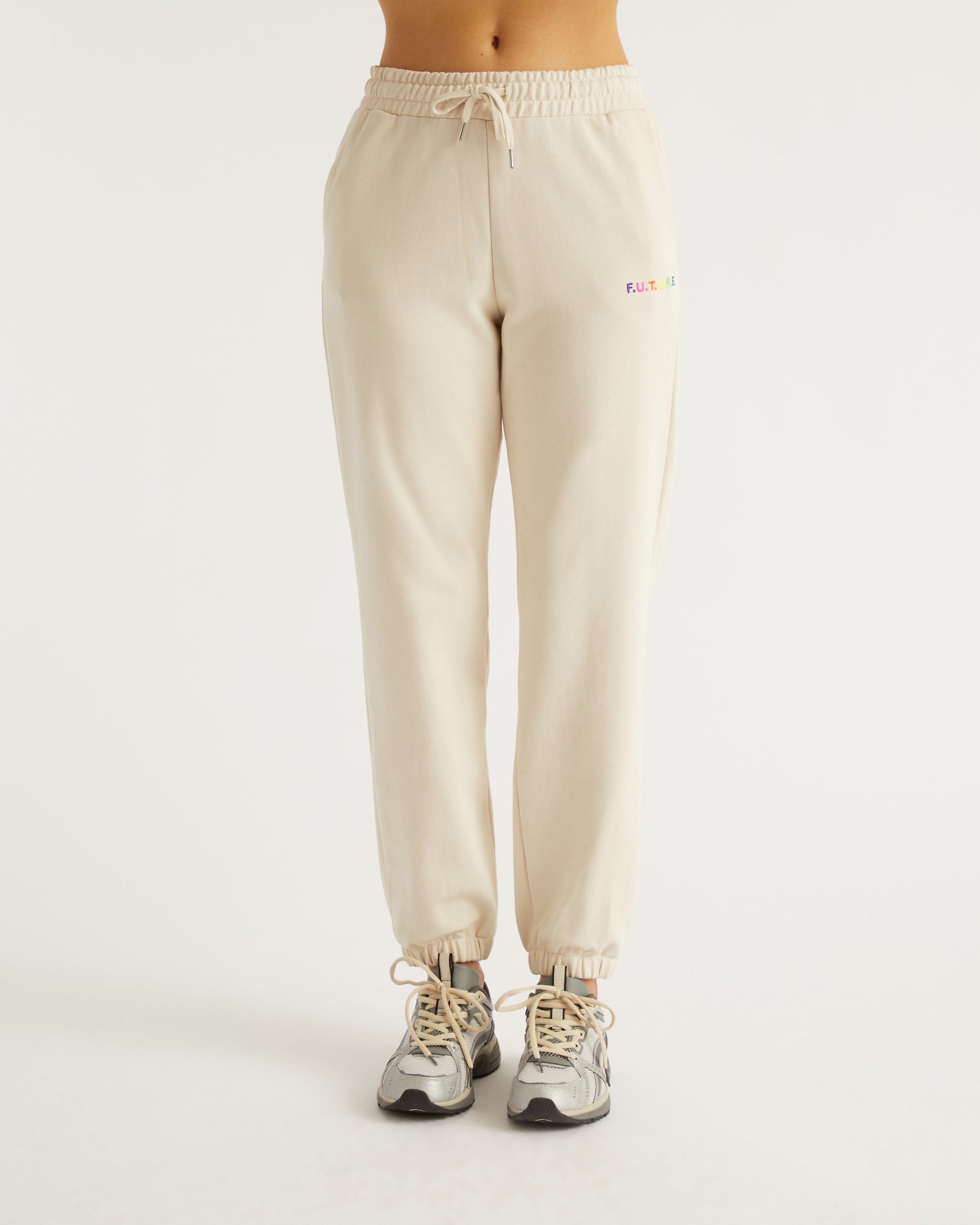 Pantalon de jogging à broderie f.u.t.u.r.e - Desert Sand