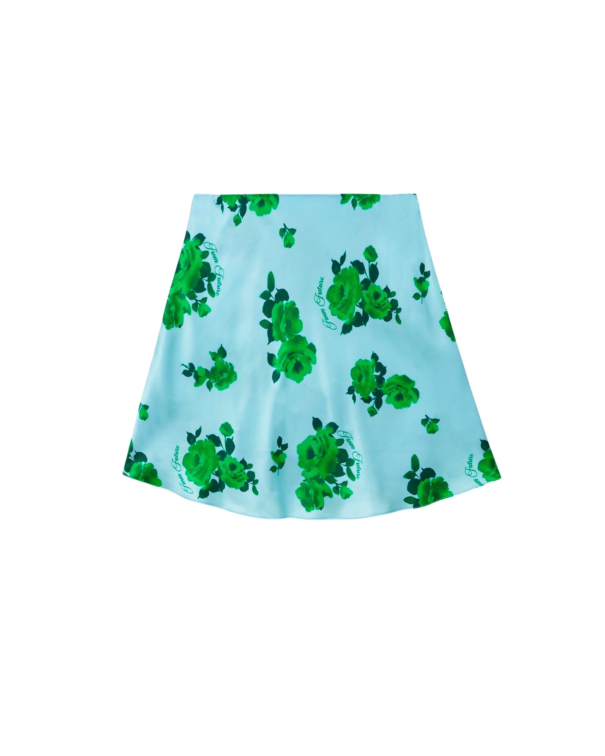 Mini jupe fluide Lenny en soie - Rosae Aqua