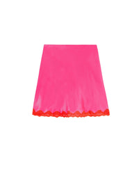 Mini jupe Bradie en soie - Neon Pink