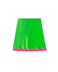 Mini jupe Bradie en soie - Neon Green