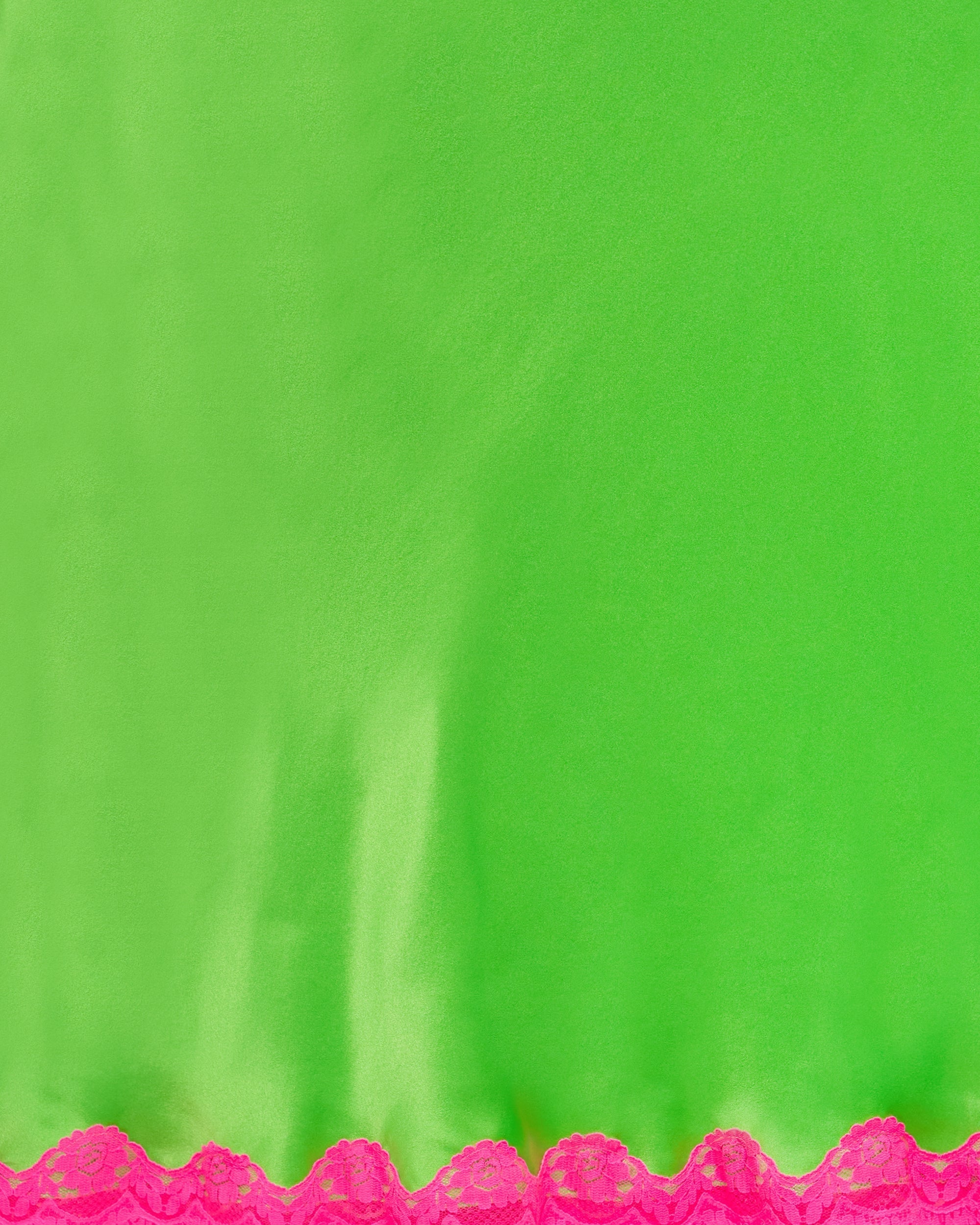 Mini jupe Bradie en soie - Neon Green