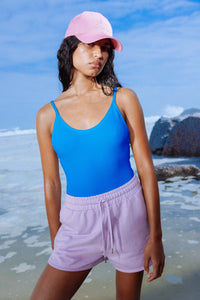 Maillot de bain une pièce à fines bretelles - Summer Blue