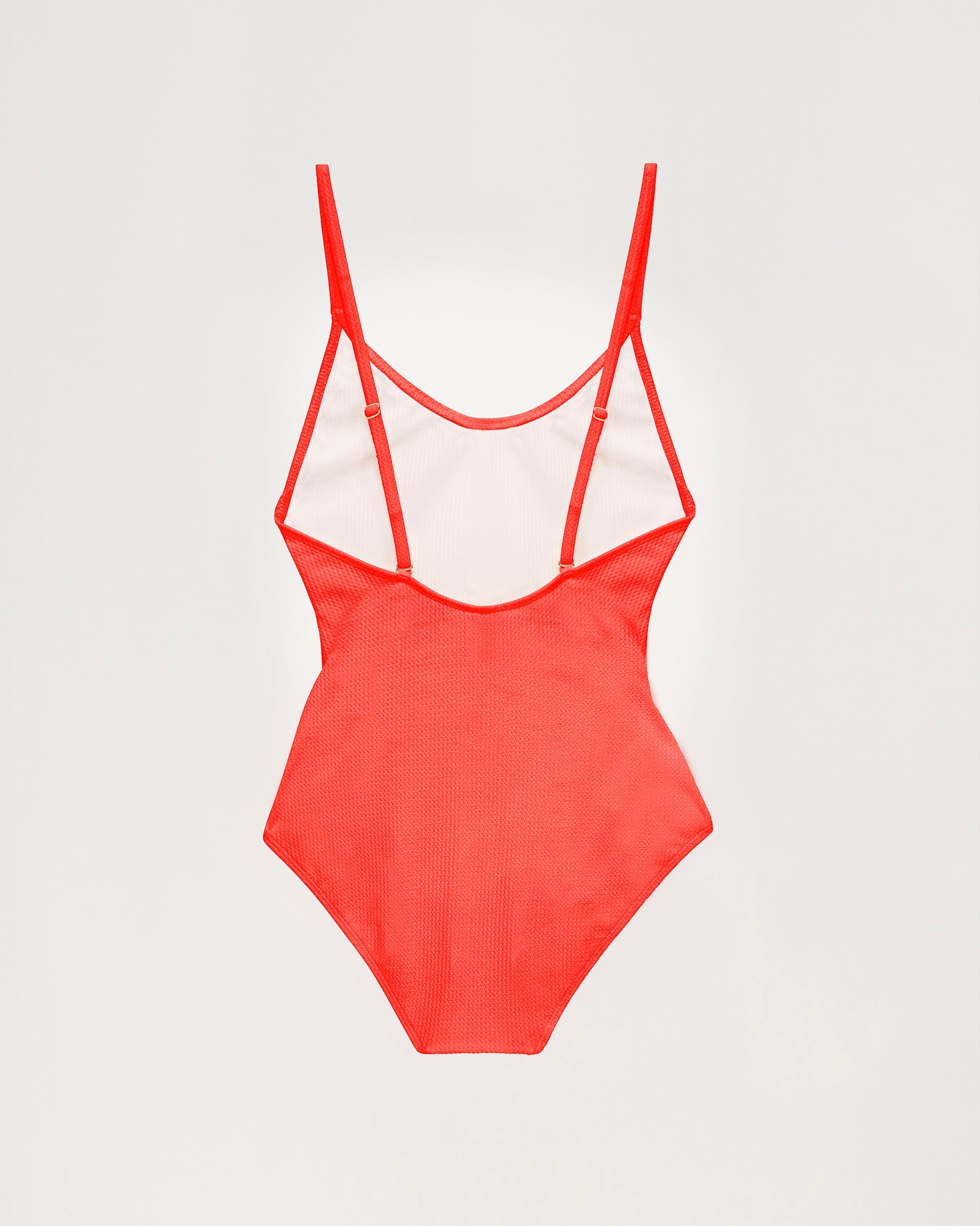 Maillot de bain une pièce à fines bretelles - Neon Orange