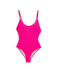 Maillot de bain une pièce à fines bretelles - Neon Pink