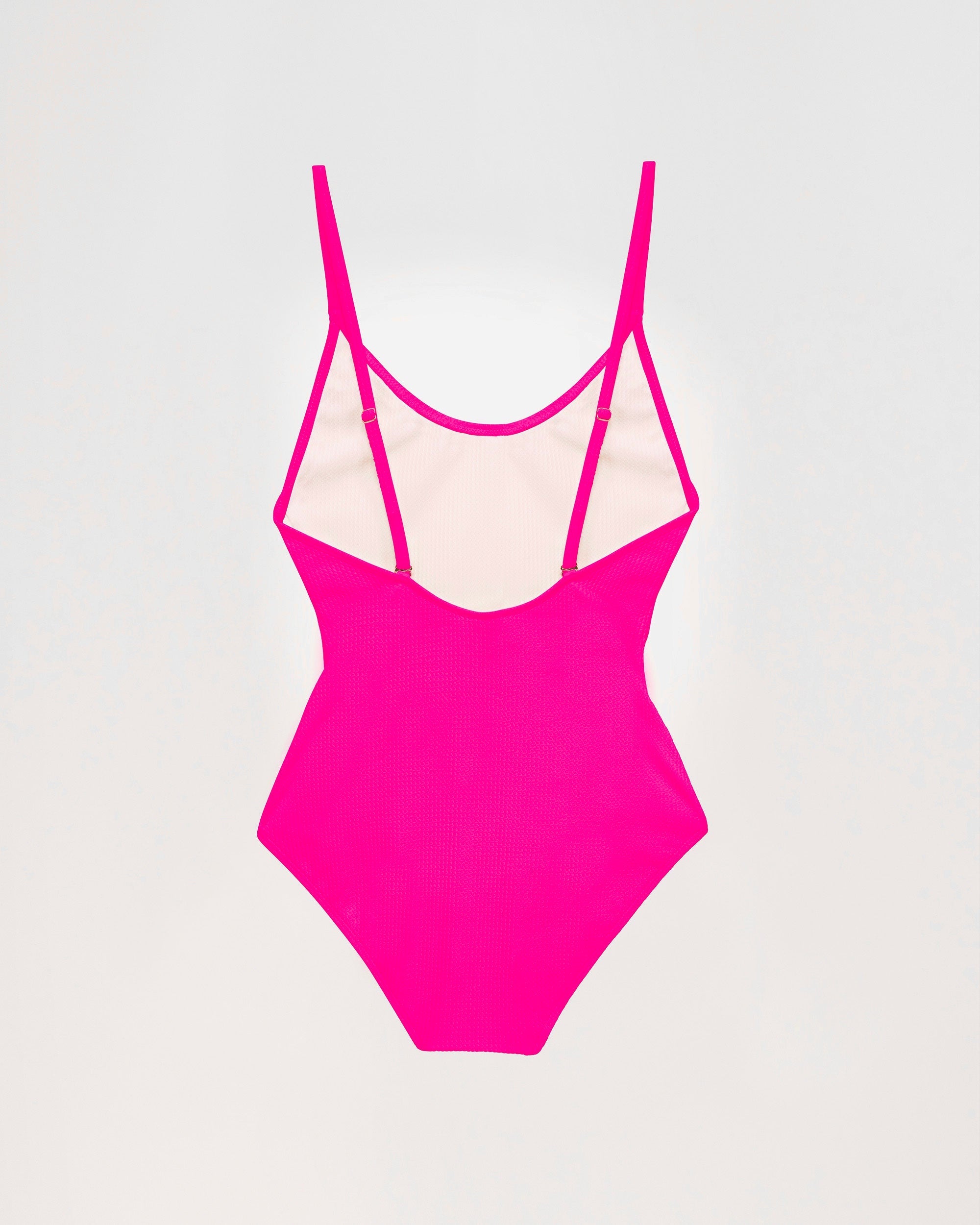 Maillot de bain une pièce à fines bretelles - Neon Pink
