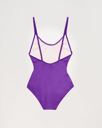Maillot de bain une pièce à fines bretelles - Neon Purple