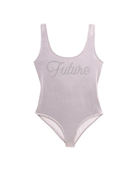 Maillot de bain une pièce à strass - Silver