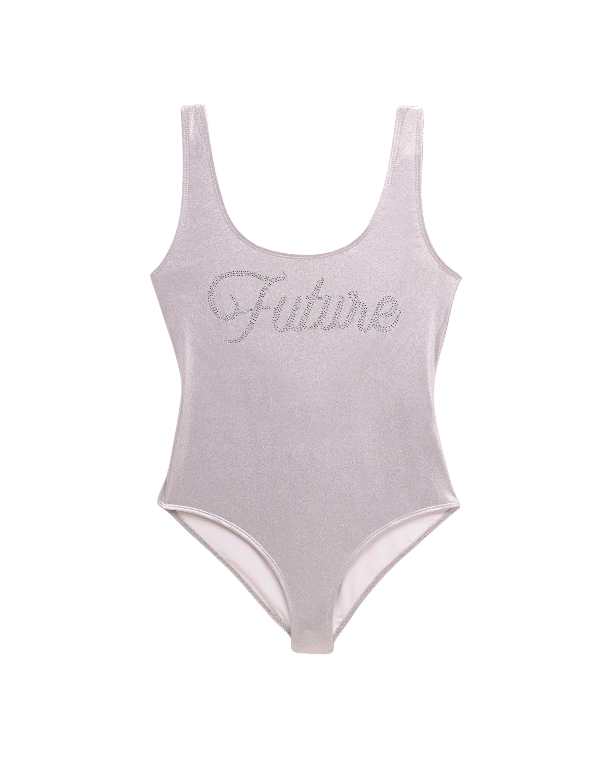 Maillot de bain une pièce à strass - Silver