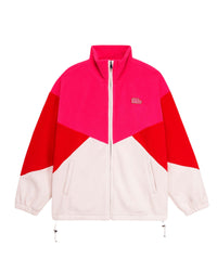 Veste polaire oversize tricolore - Beach Pink