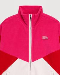 Veste polaire oversize tricolore - Beach Pink
