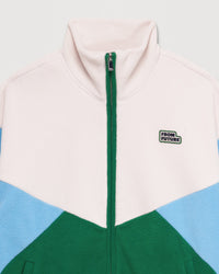 Veste polaire oversize tricolore - Holiday Green