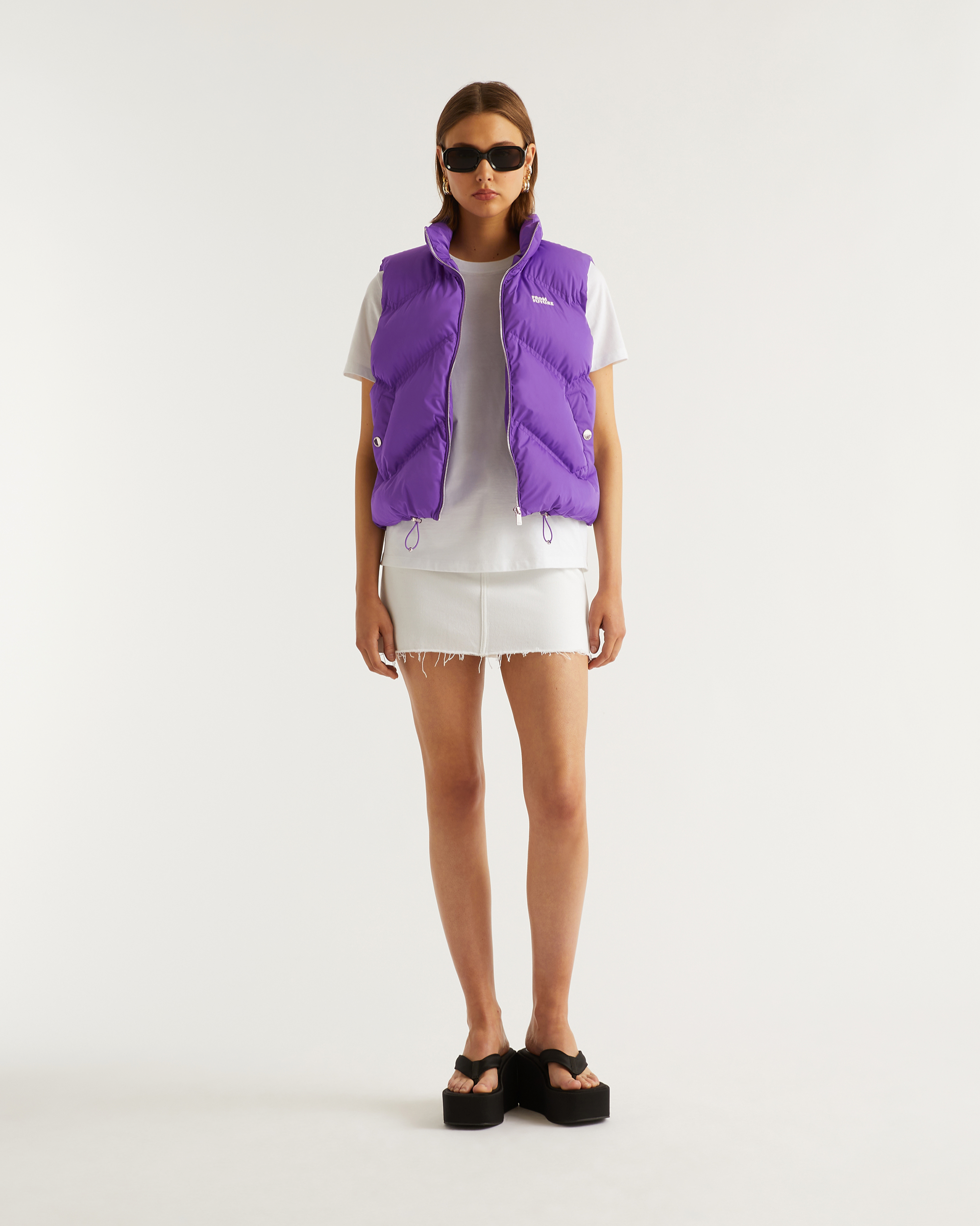 Doudoune sans manches matelassée - Neon Purple