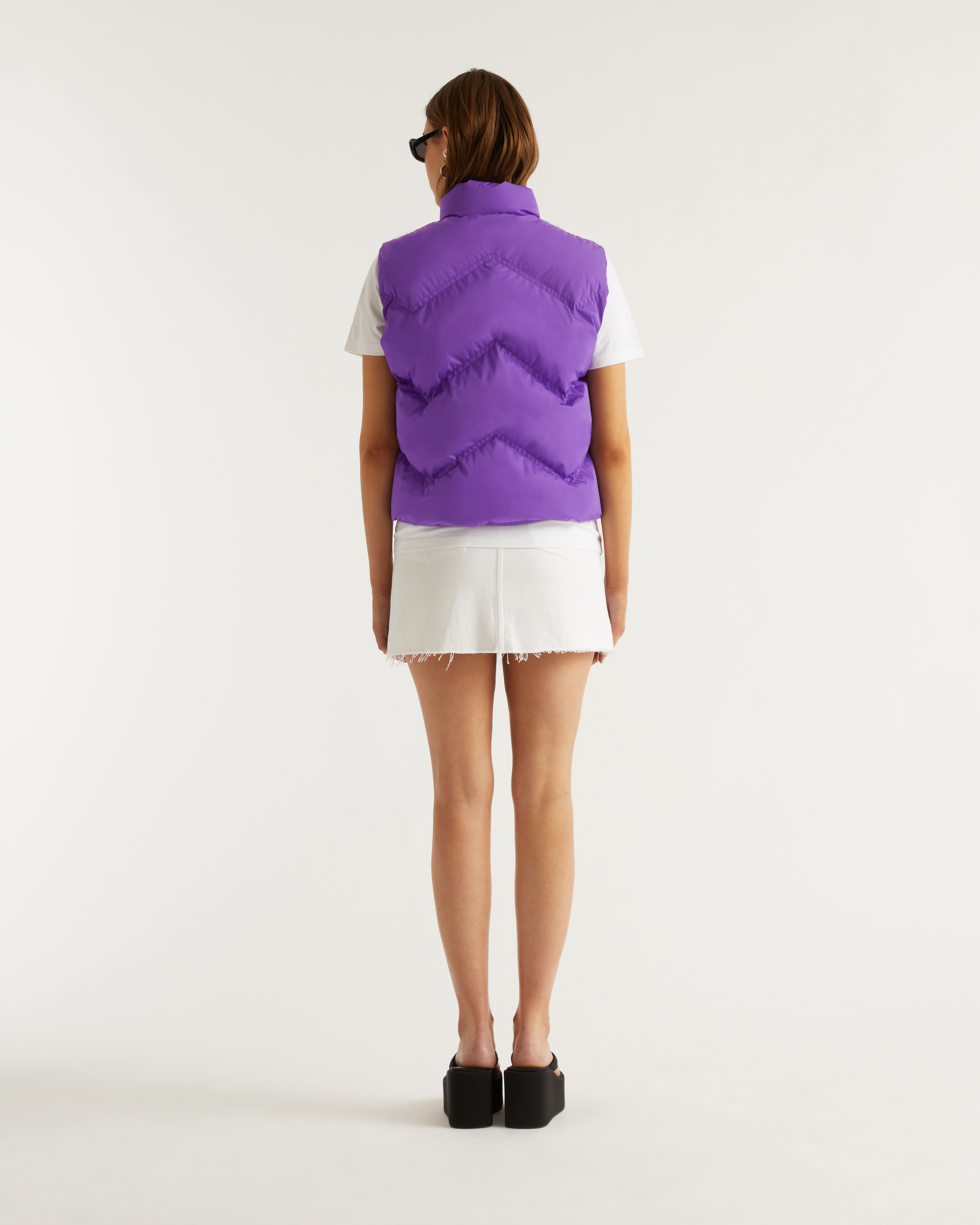 Doudoune sans manches matelassée - Neon Purple