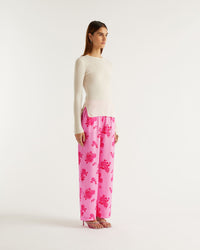 Pantalon large Regine en soie - Rosae Aqua