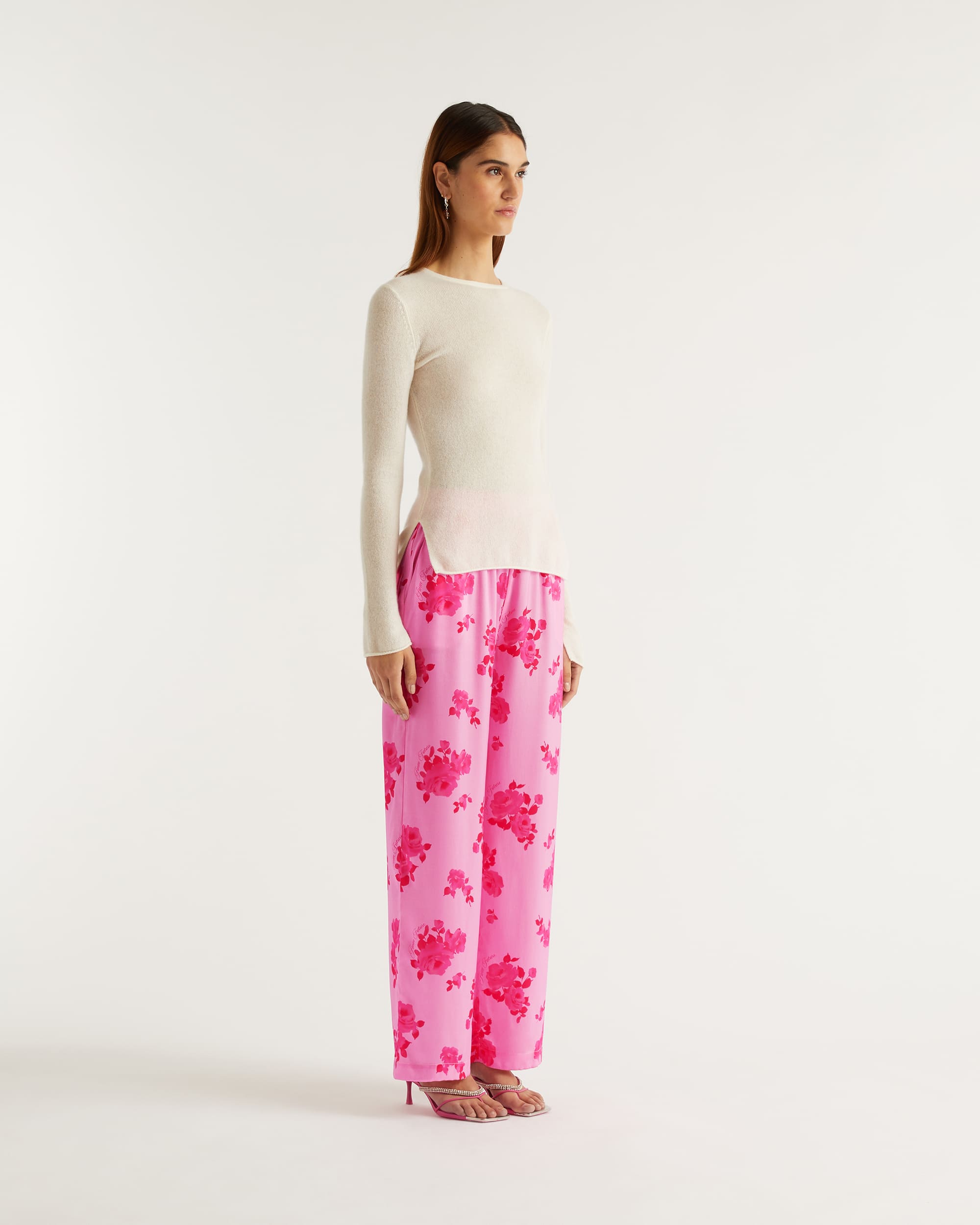 Pantalon large Regine en soie - Rosae Aqua