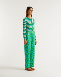 Pantalon large Regine en soie - Little Roses