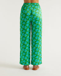 Pantalon large Regine en soie - Little Roses