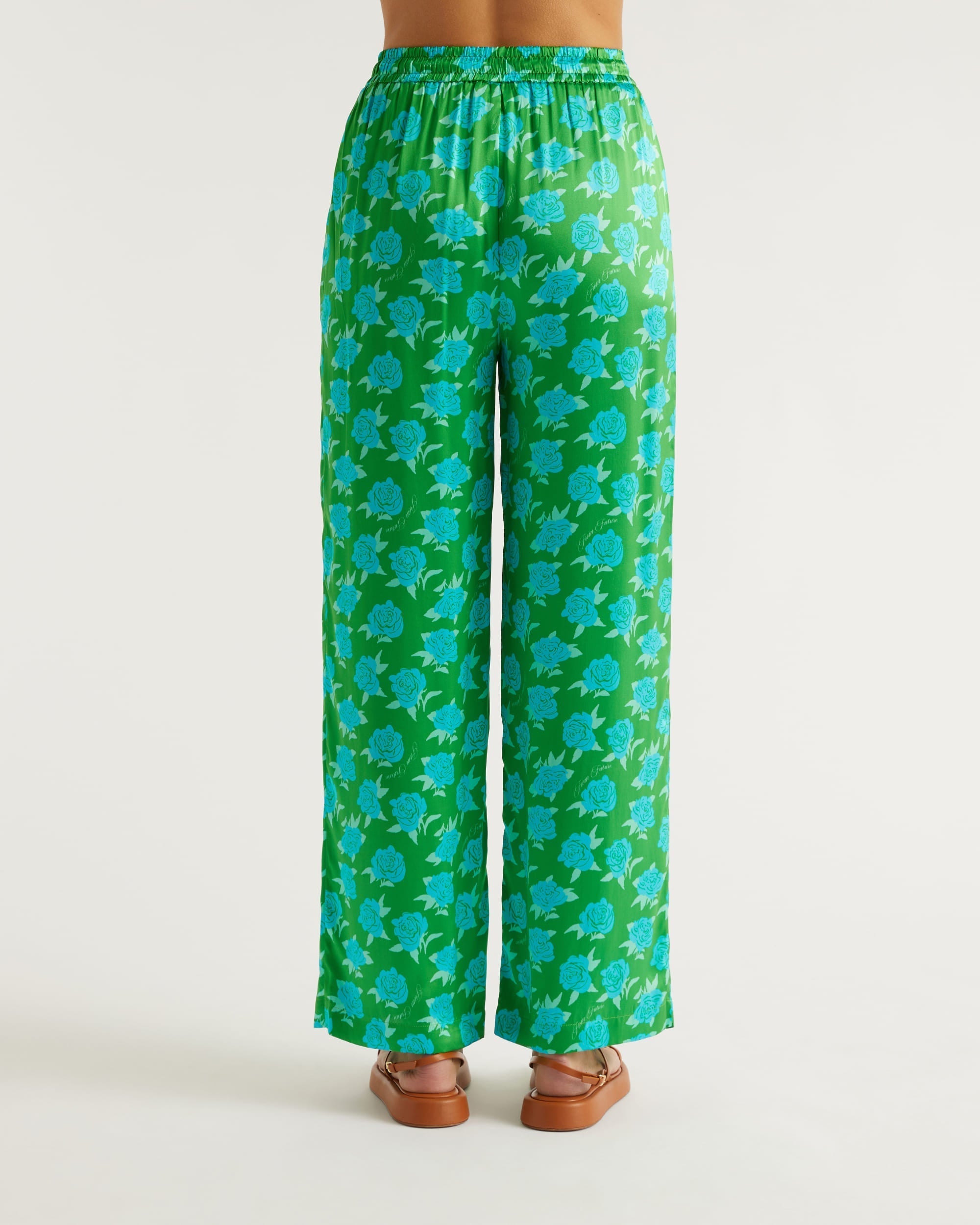 Pantalon large Regine en soie - Little Roses
