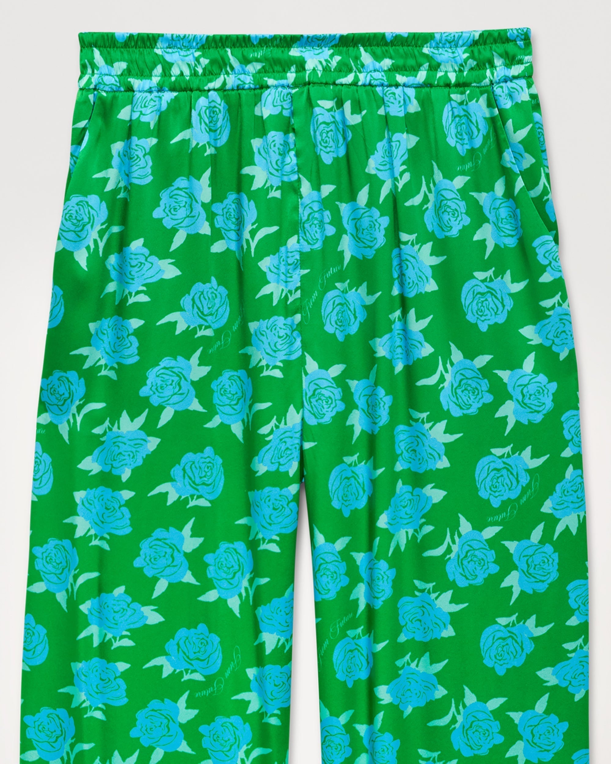 Pantalon large Regine en soie - Little Roses