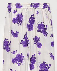 Pantalon large Regine en soie - Purple