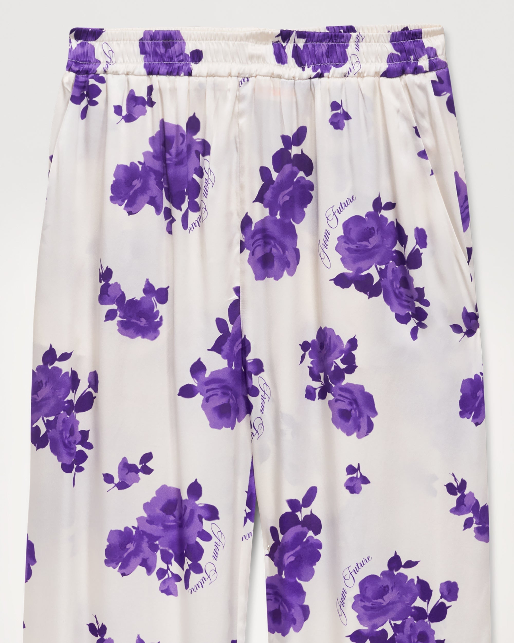 Pantalon large Regine en soie - Purple