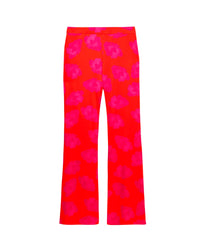 Pantalon flare Milla en soie - Red Poppy