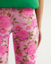 Pantalon flare à imprimé fleuri - Big Roses